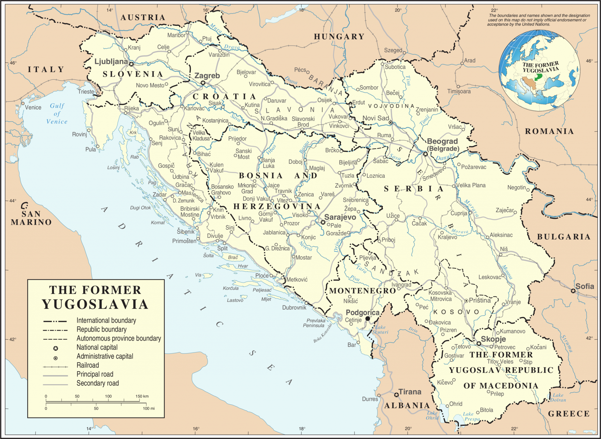 hartă iugoslavia